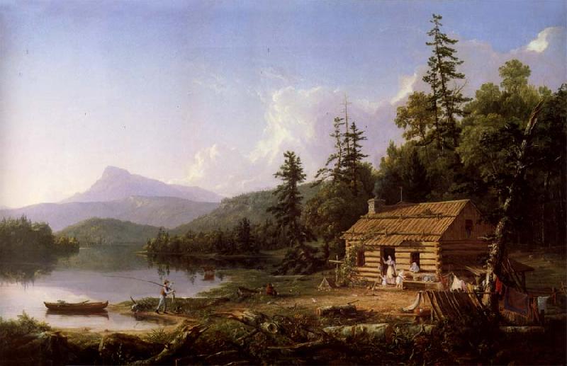 Thomas Cole Ein Heim in den Waldern oil painting image